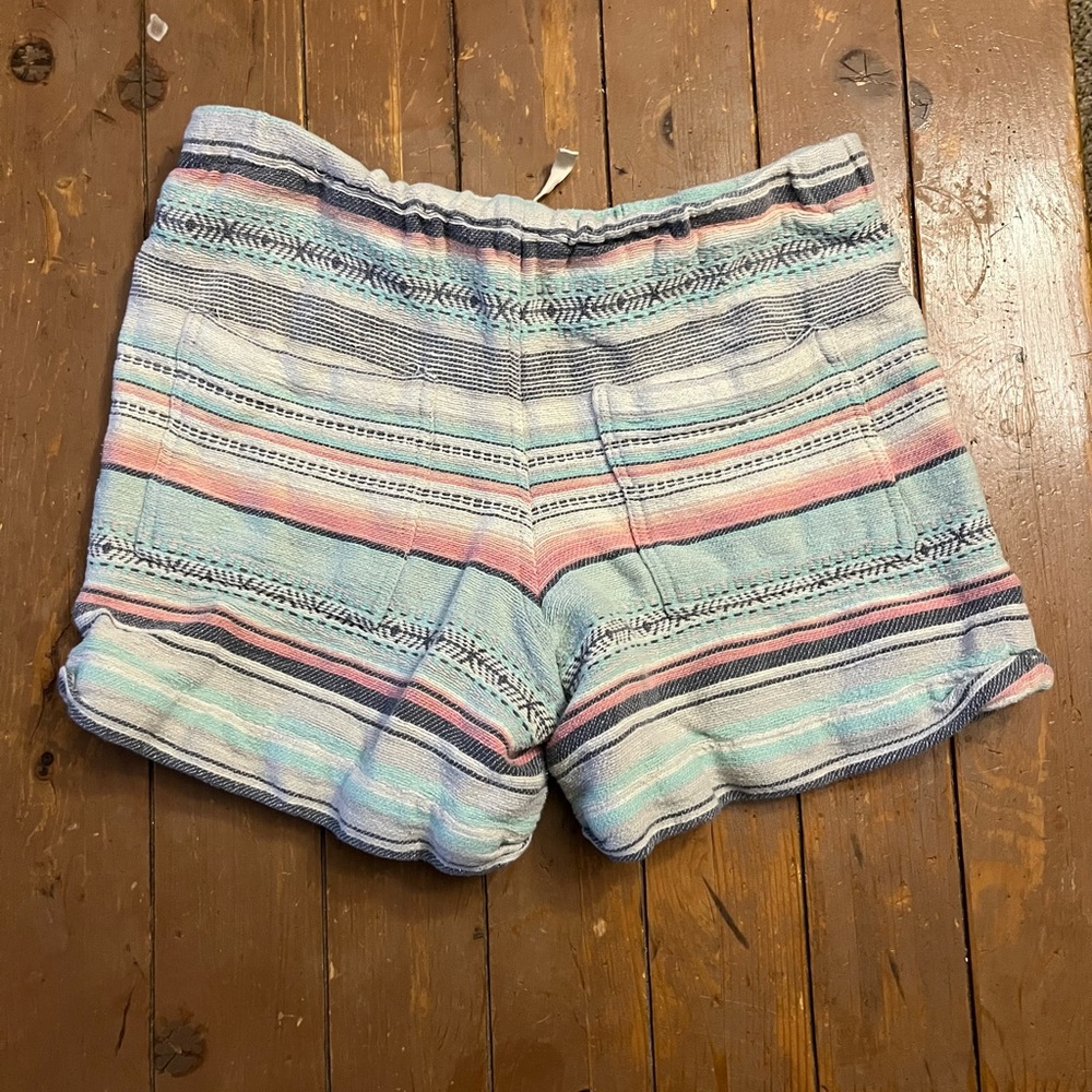 Sundance Woven Striped Cotton Drawstring Shorts - Picture 4 of 5